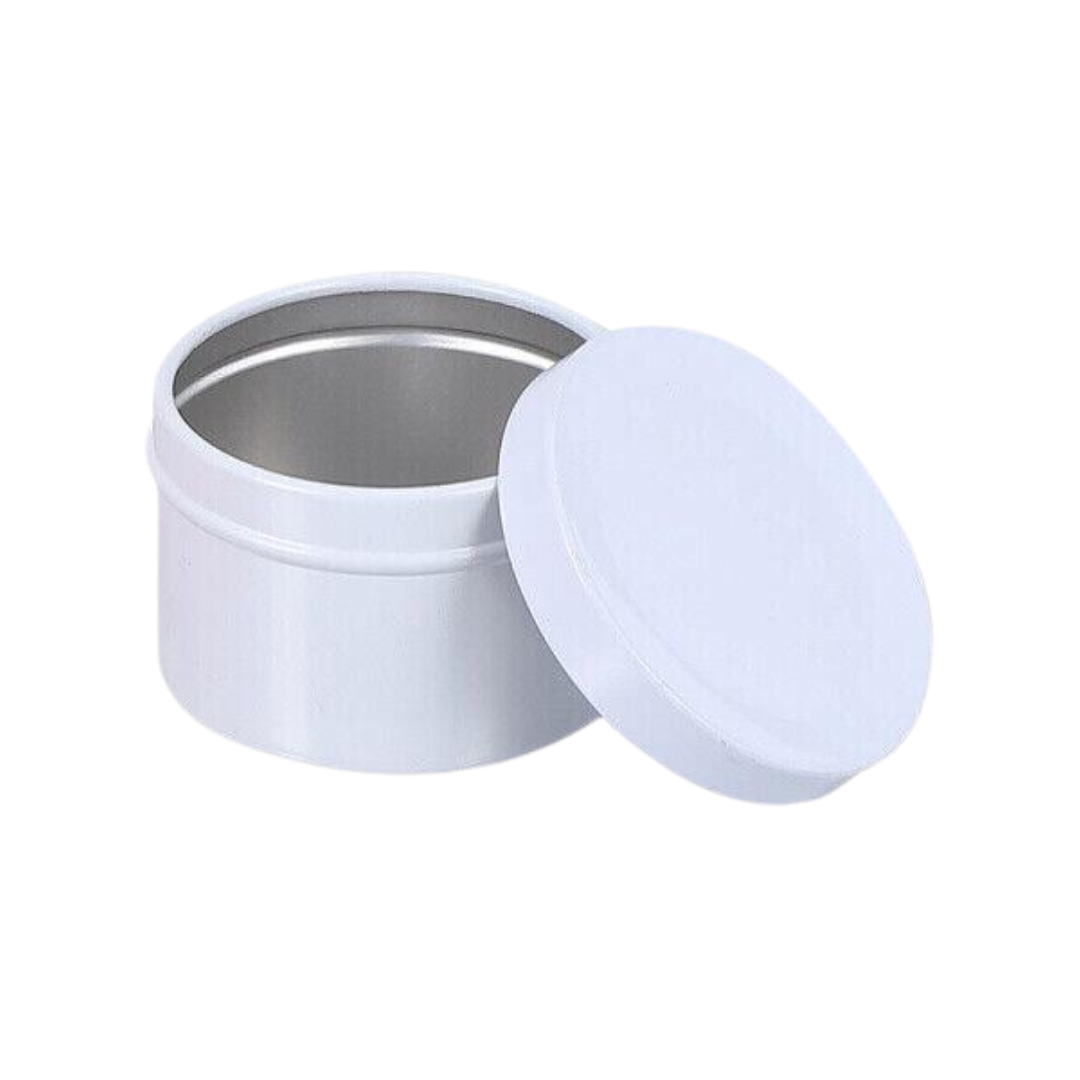 LATA PARA VELA BLANCO (50GR) Dia. 5.0cm. x Alt. 3.5cm.