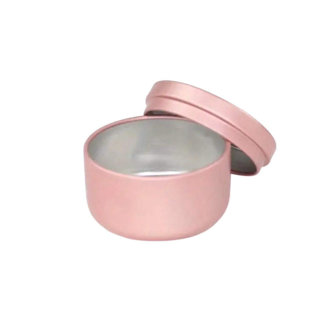 LATA PARA VELA ROSA CLARO (50GR) Dia. 5.3cm. x Alt. 3.7cm.