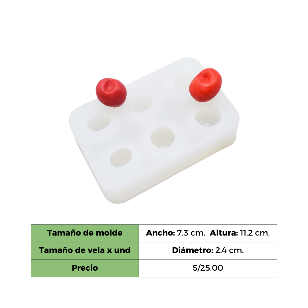 PLANCHA DE CEREZAS X 6 MOLDE