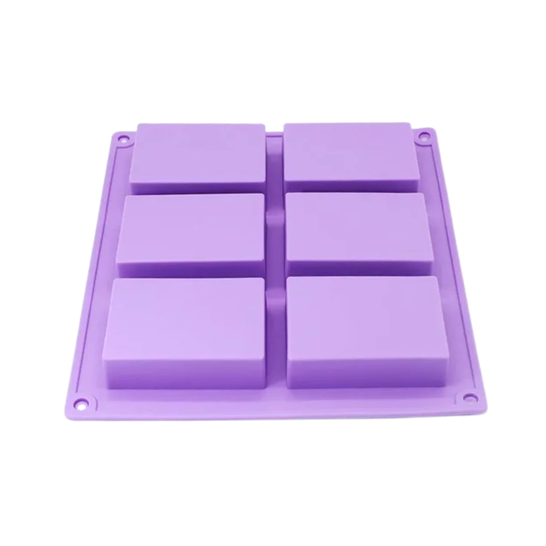 RECTANGULAR JABON X 6 CAVIDADES - MOLDE