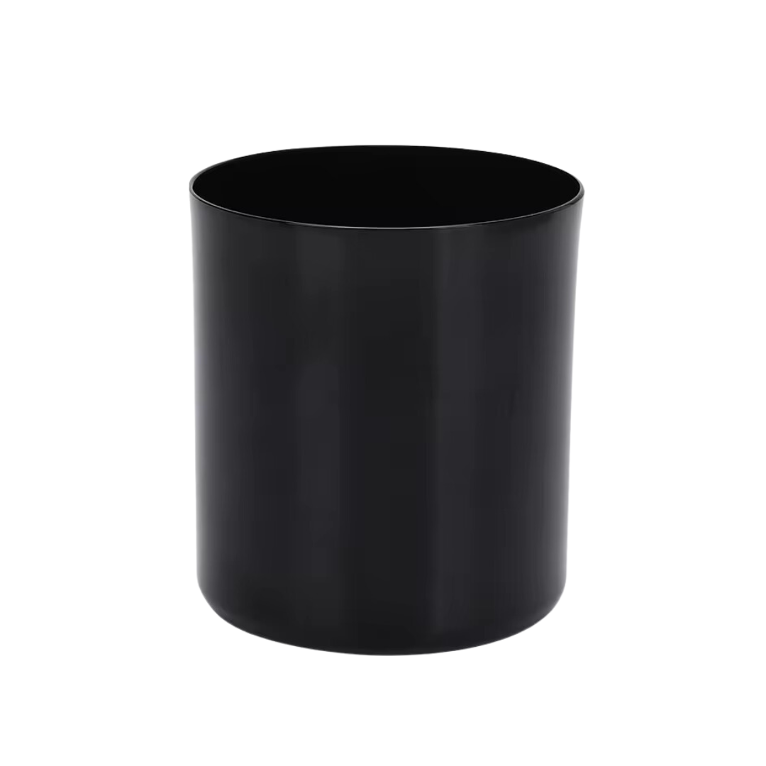 VASO ALUMINIO NEGRO MATE  ENVASE DE 350ML Dia. 8.0cm x Alt. 9.0cm