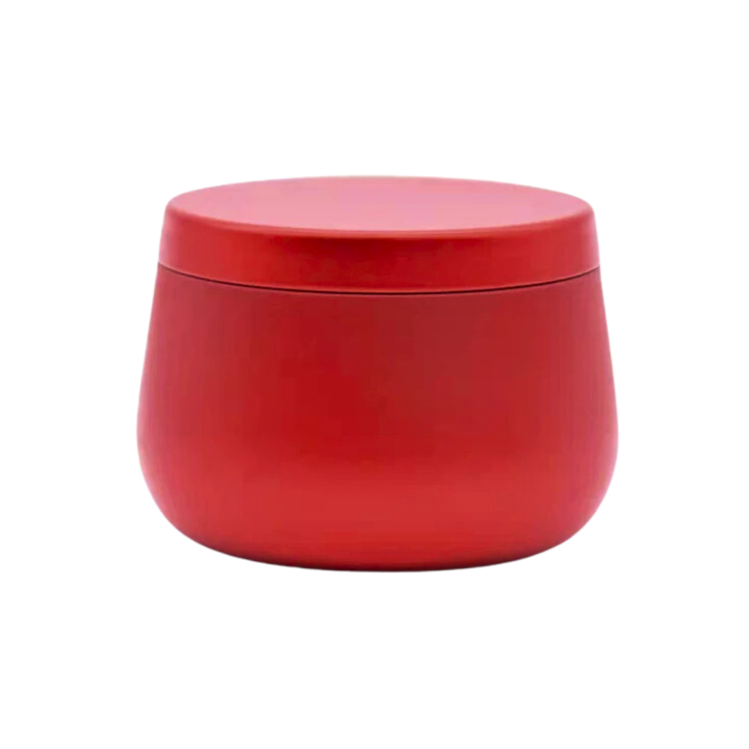 LATA PARA VELA ROJO Dia. 7.5cm. x Alt. 5.1cm.