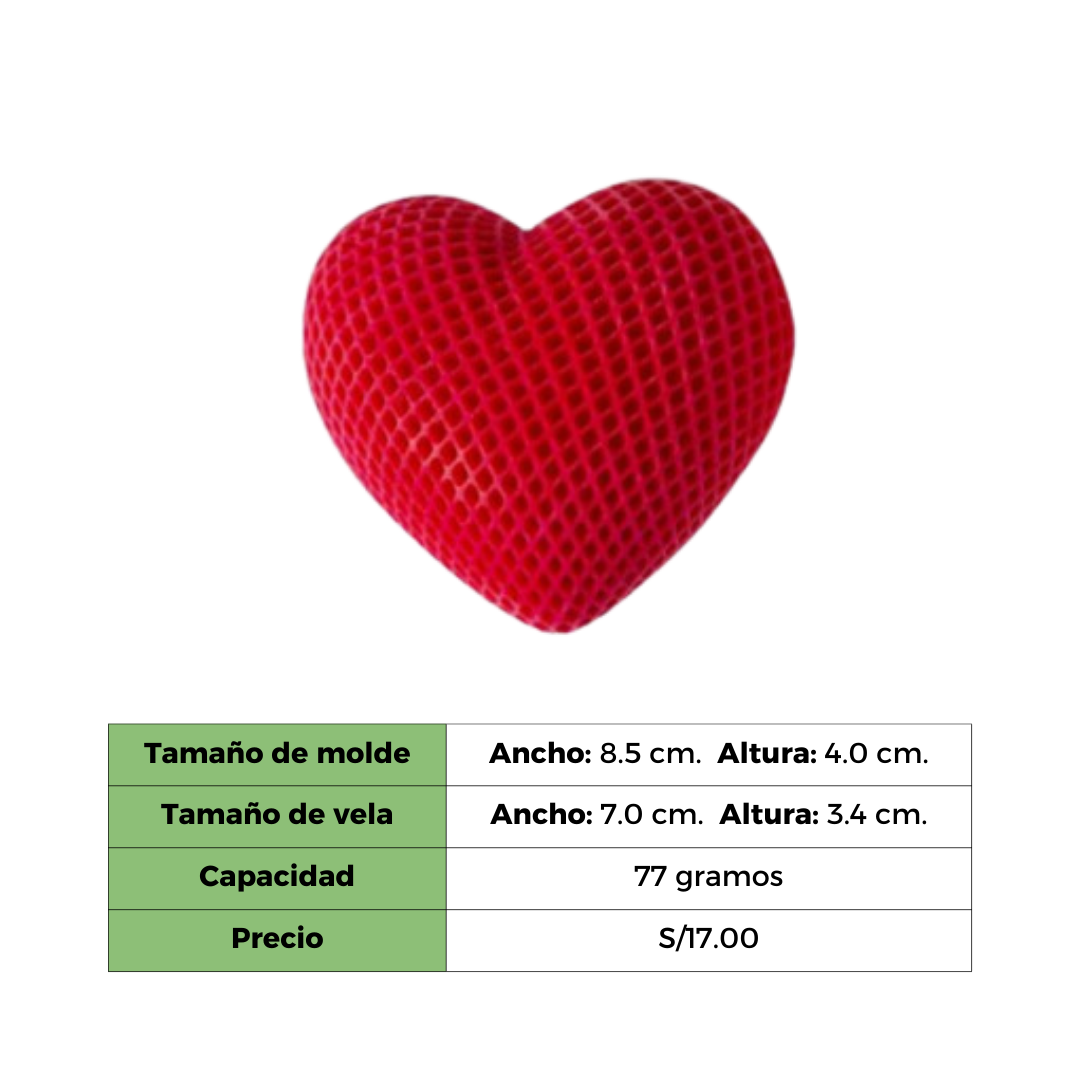 CORAZON REJILLAS 3D MOLDE
