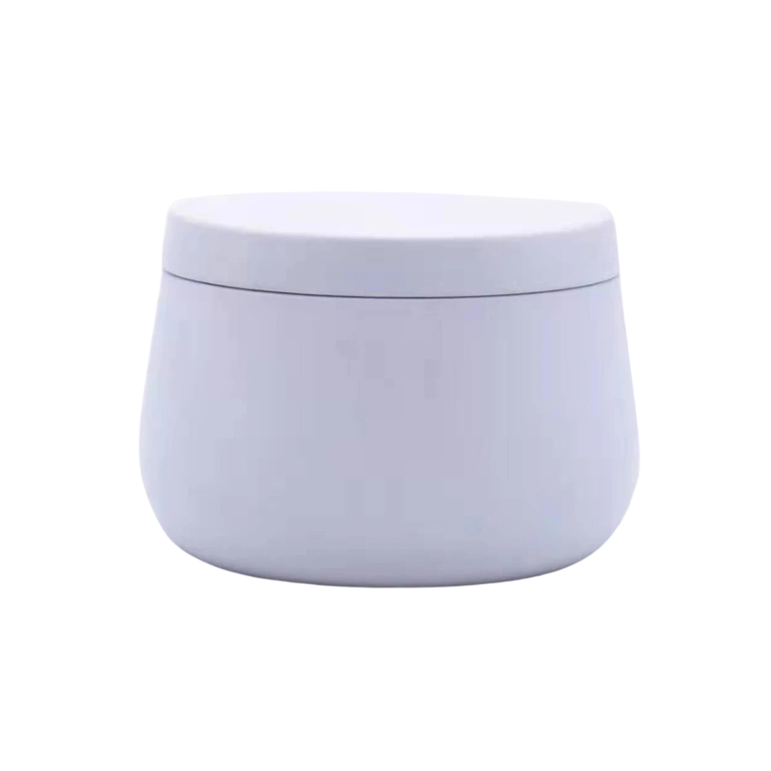 LATA PARA VELA BLANCO Dia. 7.5cm. x Alt. 5.1cm.