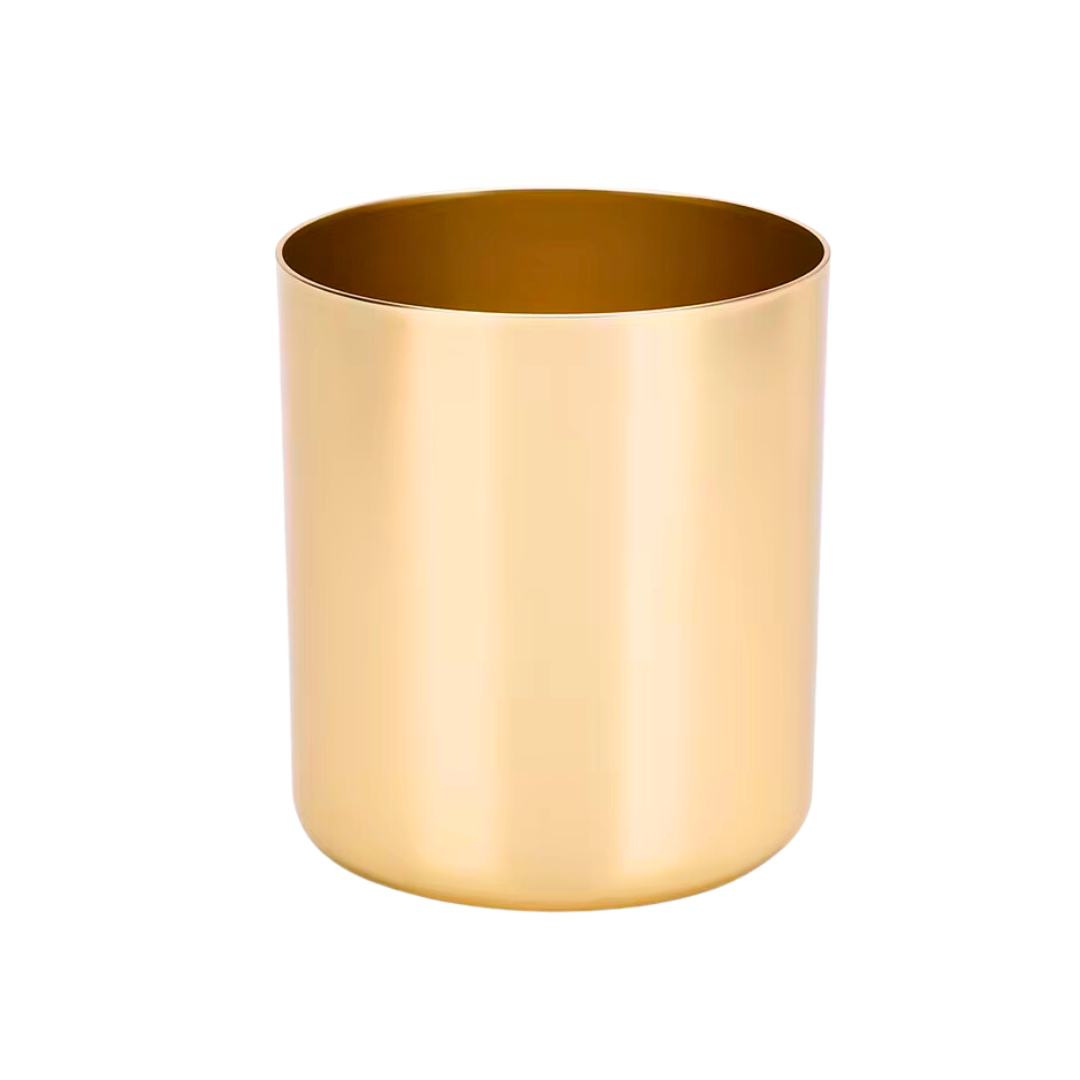 VASO ALUMINIO GOLD  ENVASE DE 350ML Dia. 8.0cm x 9.0cm
