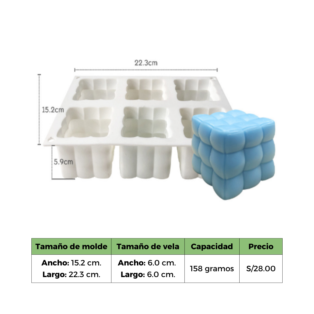 BUBBLE ALMOHADAS X 6 MOLDE