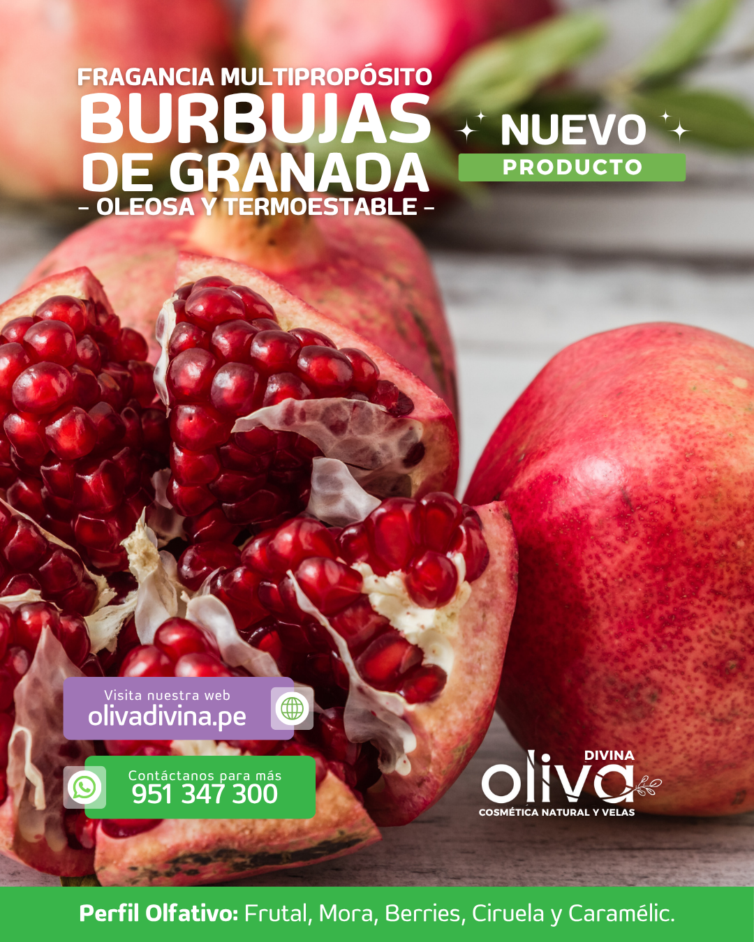 BURBUJAS DE GRANADA FRAGANCIA COSMETICA