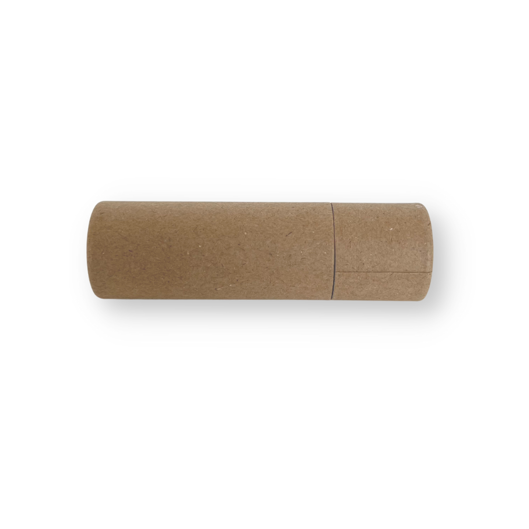 TUBO LABIAL DE CARTÓN KRAFT - PUSH UP - 10 GRAMOS APROX.