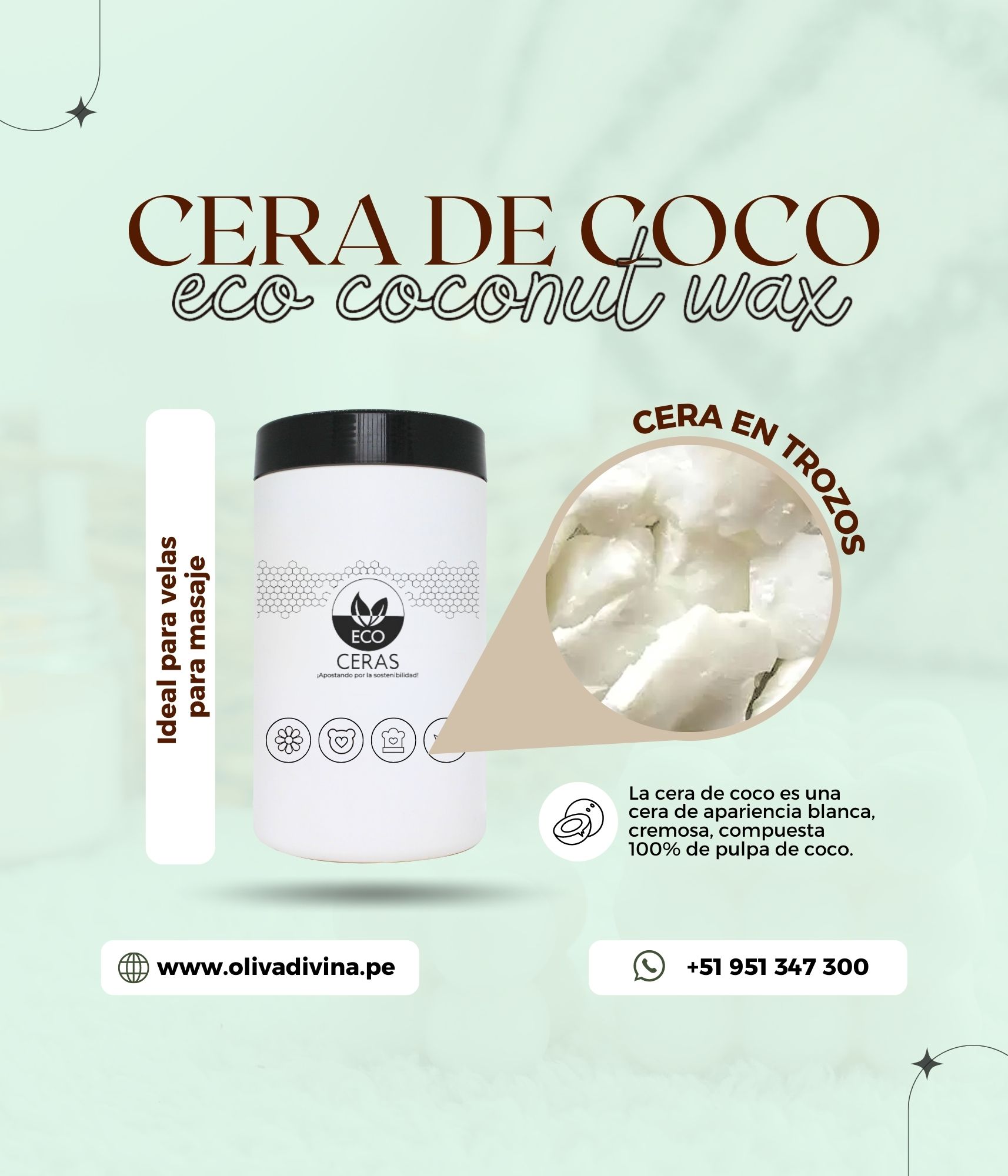 Cera de Coco - Coconut Wax