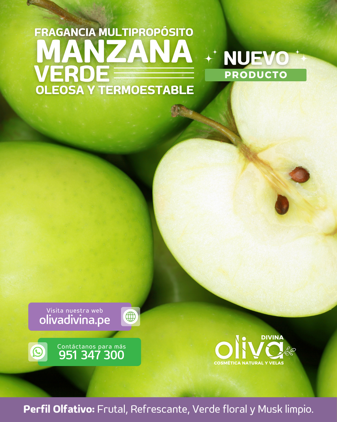 MANZANA VERDE -  FRAGANCIA COSMÉTICA
