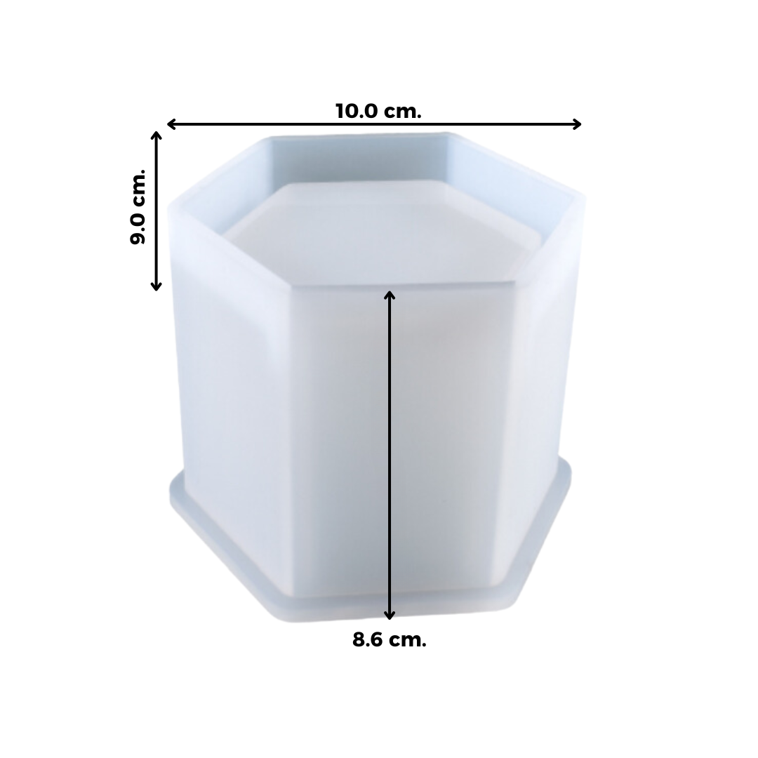 HEXÁGONO MOLDE CEMENTO/RESINA 3D