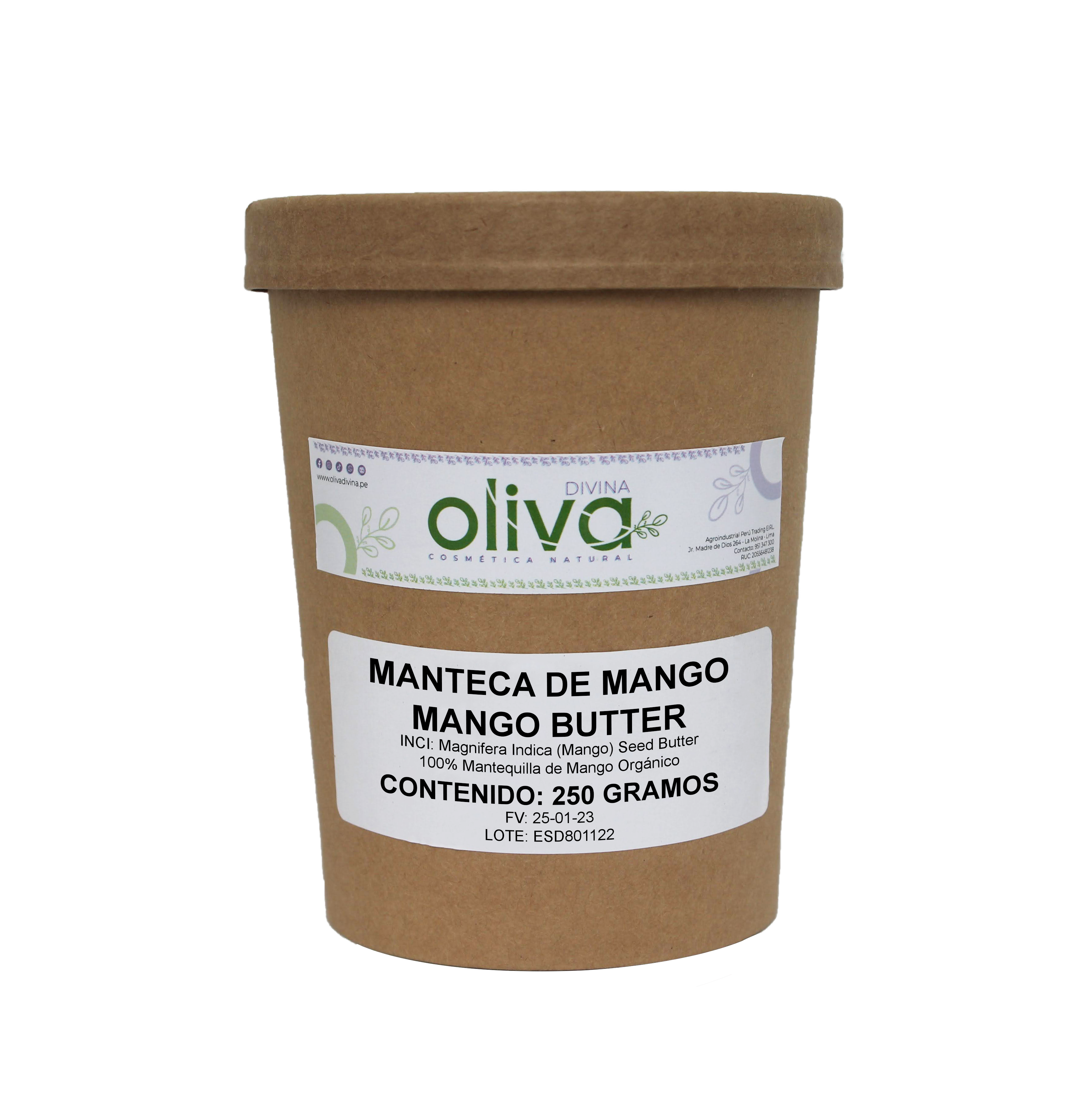 MANTECA DE MANGO ORGÁNICO ECOCERT