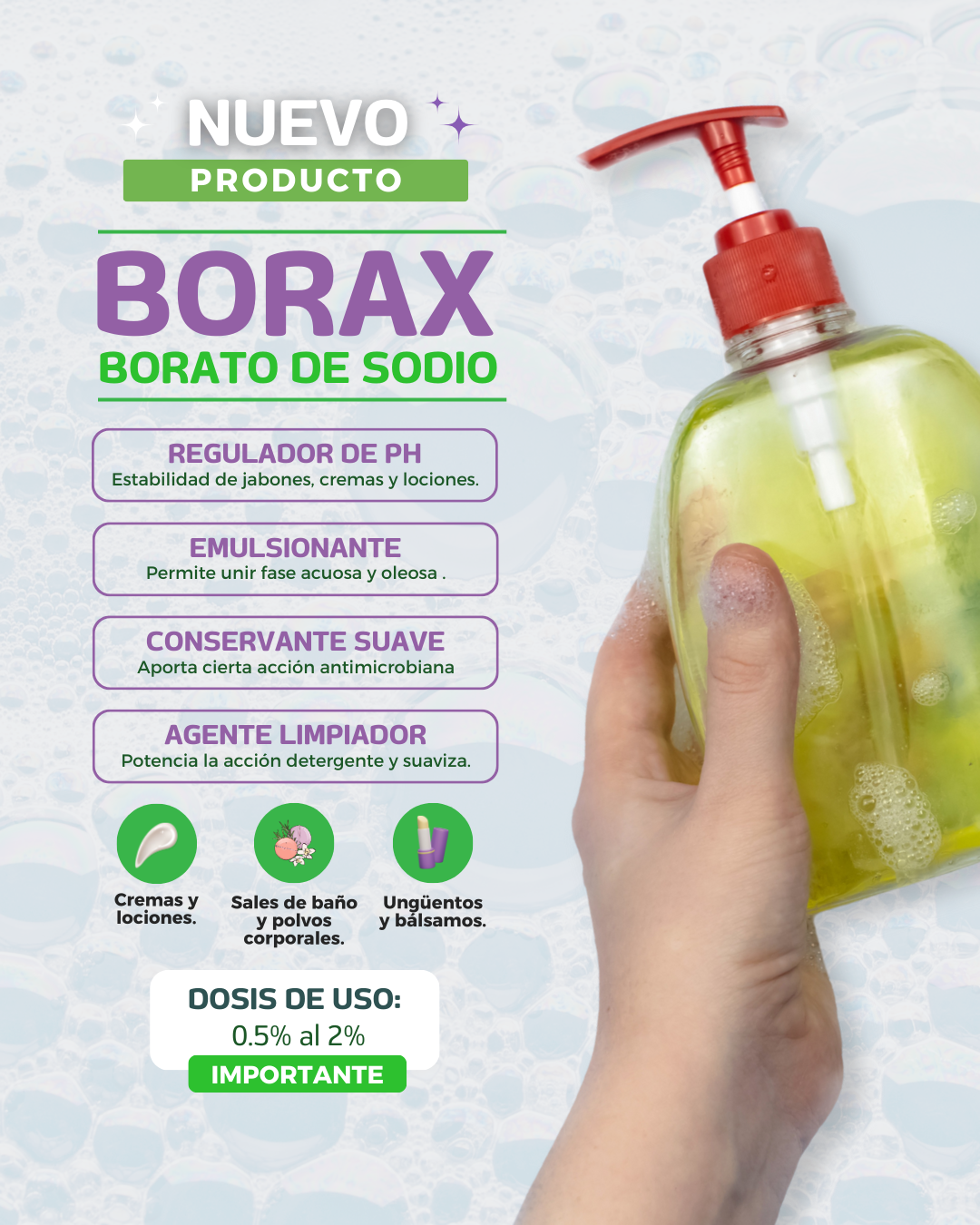 BORAX - BORATO DE SODIO
