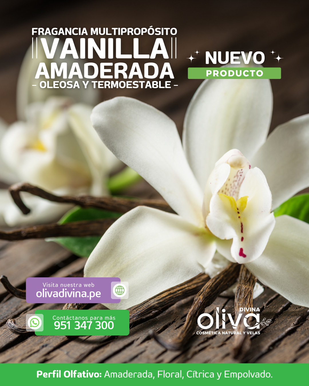 VAINILLA AMADERADA FRAGANCIA COSMÉTICA