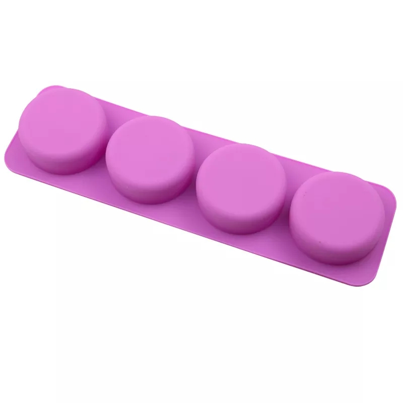 MOLDE SILICONA REDONDO X 4 (JABÓN - SHAMPOO)