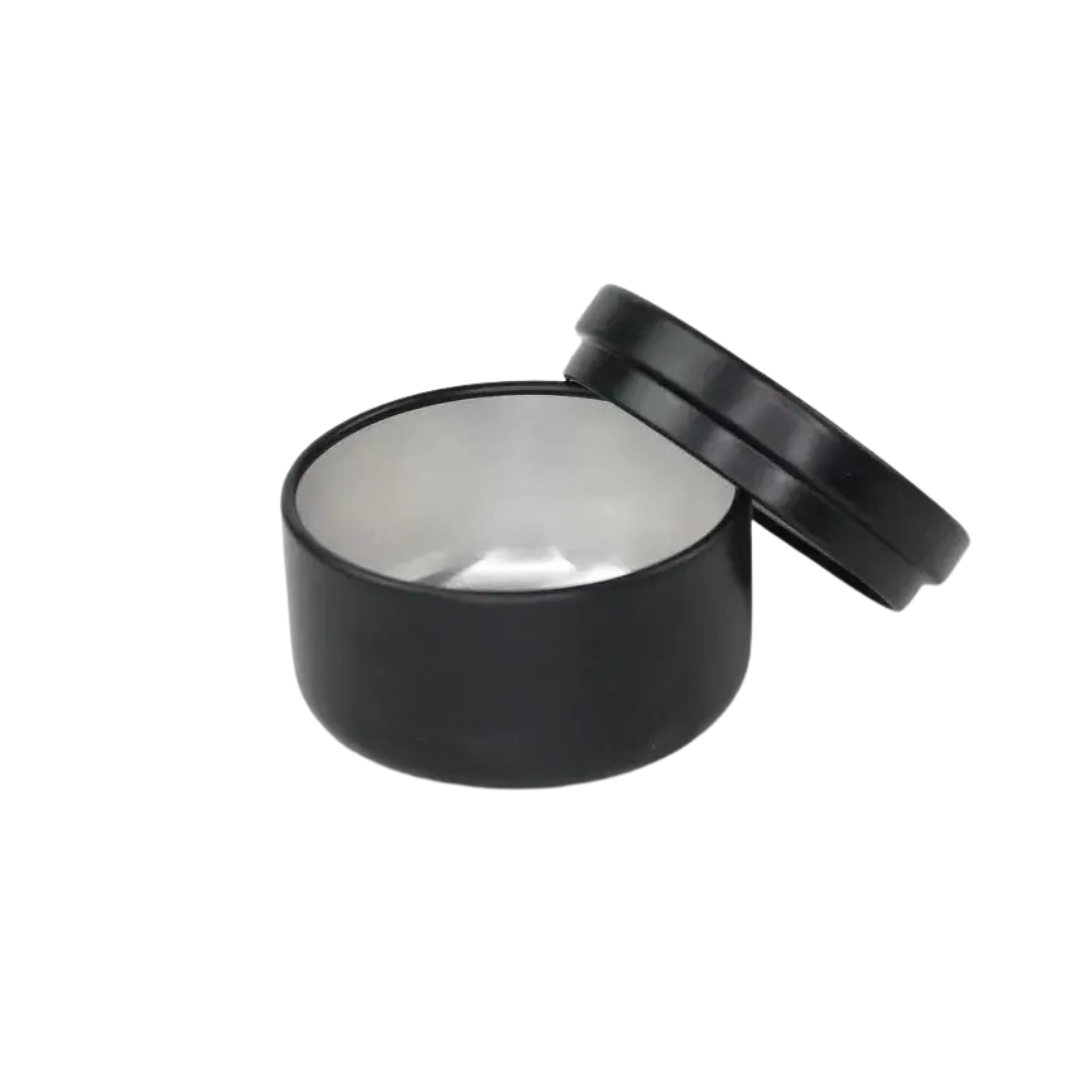 LATA PARA VELA NEGRO (50GR) Dia. 5.3cm. x Alt. 3.7cm.