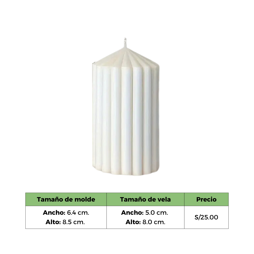 COLUMNA CILINDRO RAYAS MOLDE